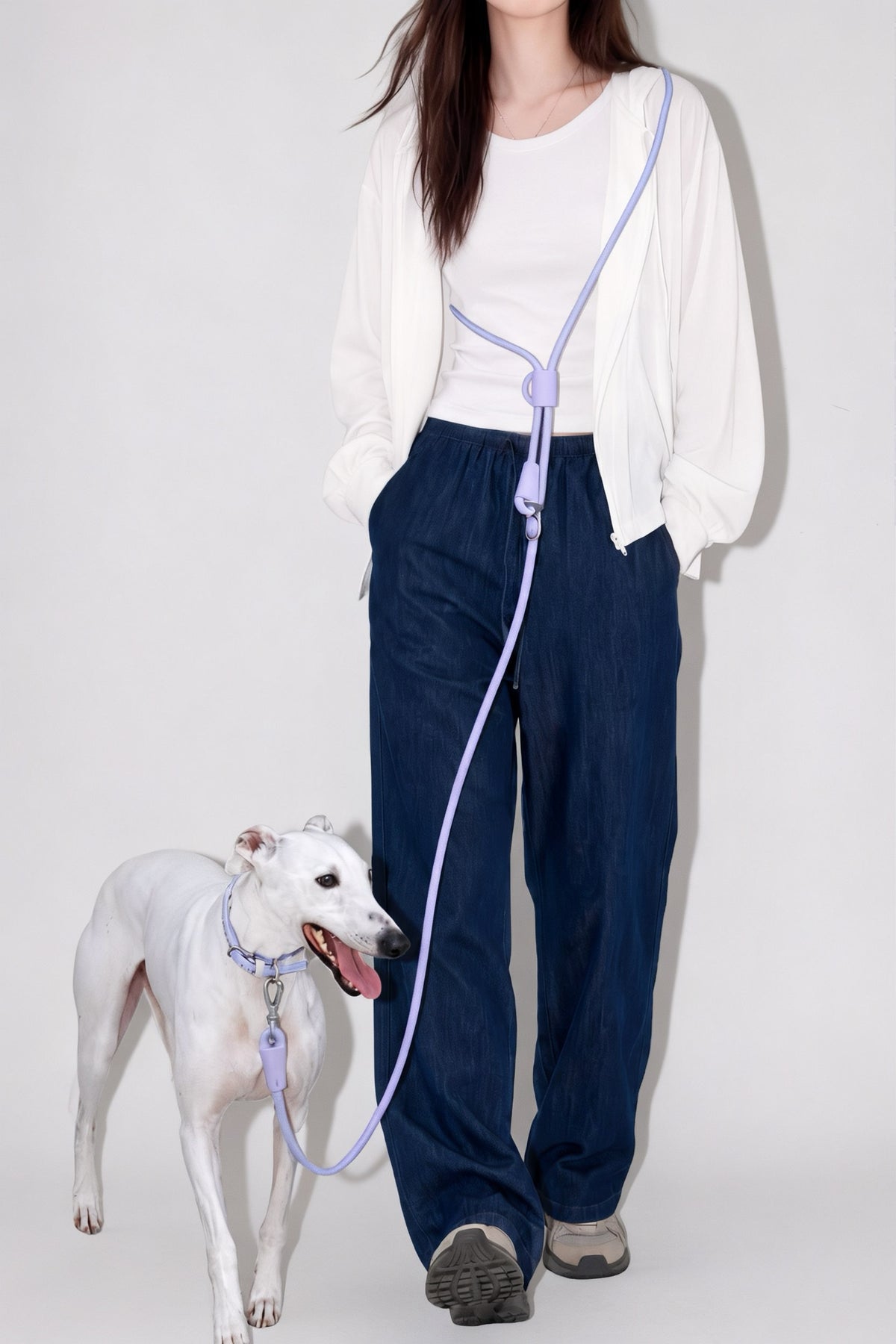 4in1 Dog Leash Freehand Adjustable Crossbody Hip Set