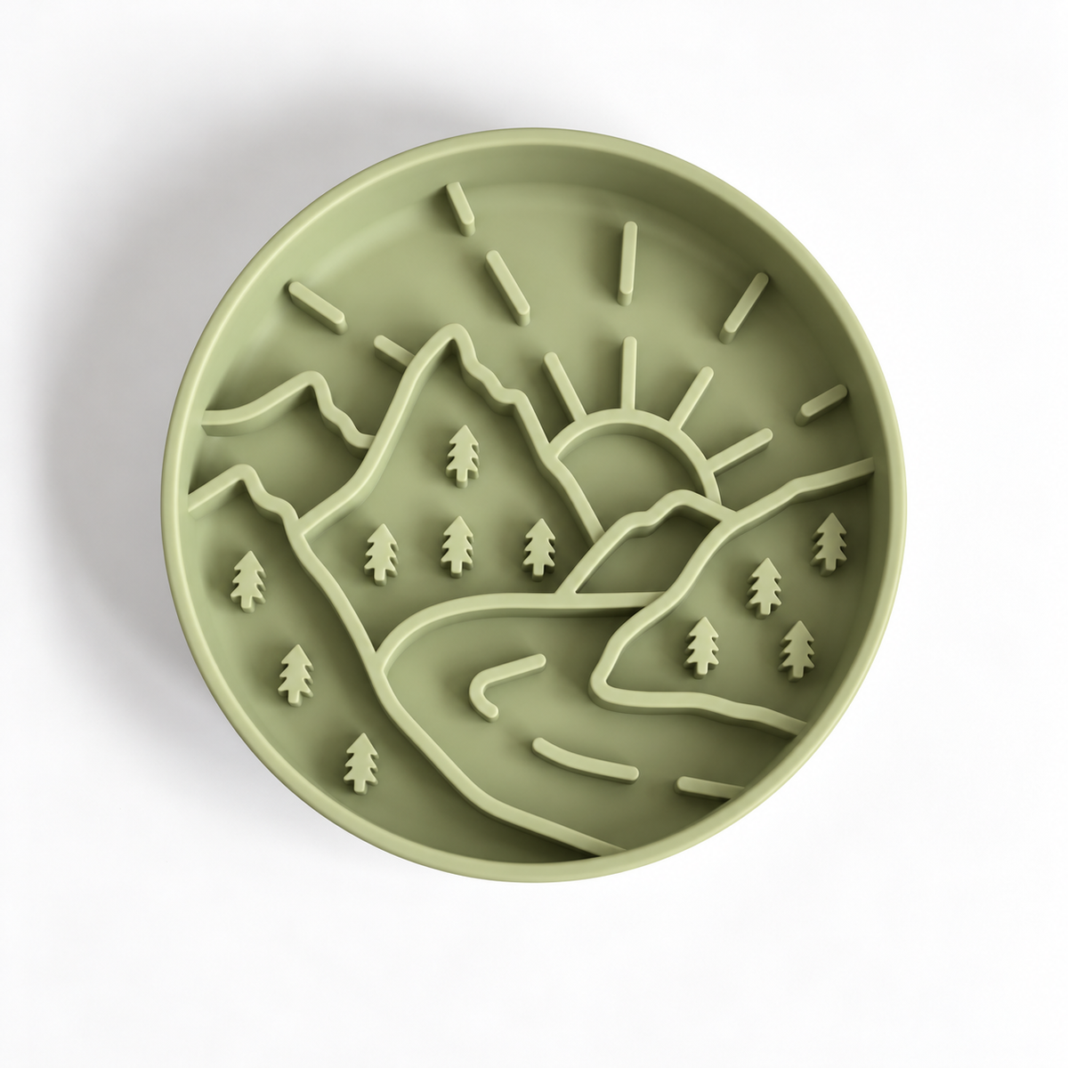 Mountain Sunrise Slow Feeder Bowl