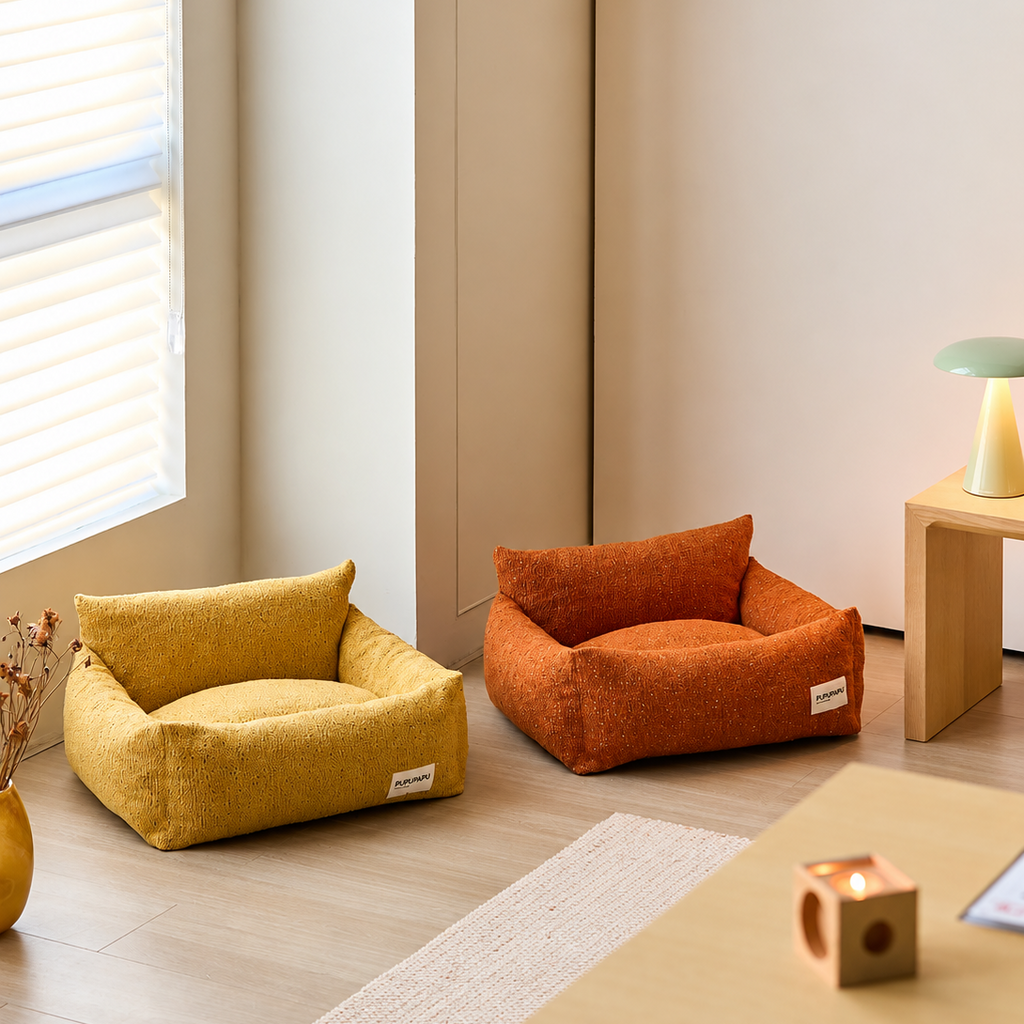 Removable & Washable Cozy Speckled Chenille Pet Sofa Bed