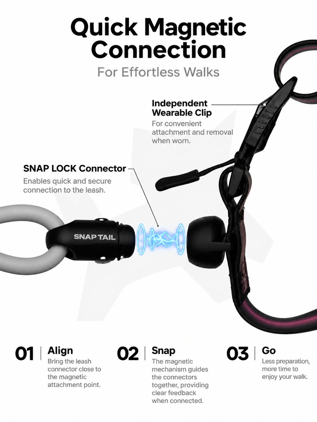 Magnetic Quick-Connect Leash & Collar Set