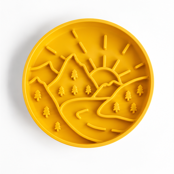 Mountain Sunrise Slow Feeder Bowl