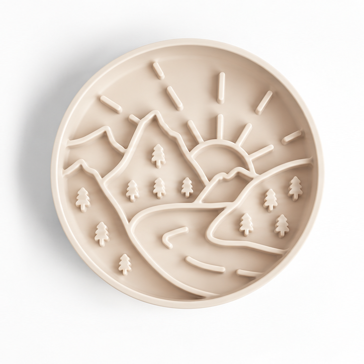 Mountain Sunrise Slow Feeder Bowl