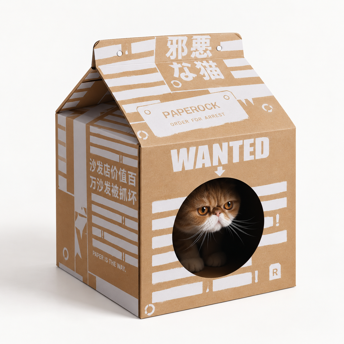 Warrant Milkbox Cat House with scratching board