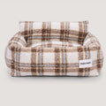 Removable & Washable Cozy Plaid Bouclé Pet Sofa Bed